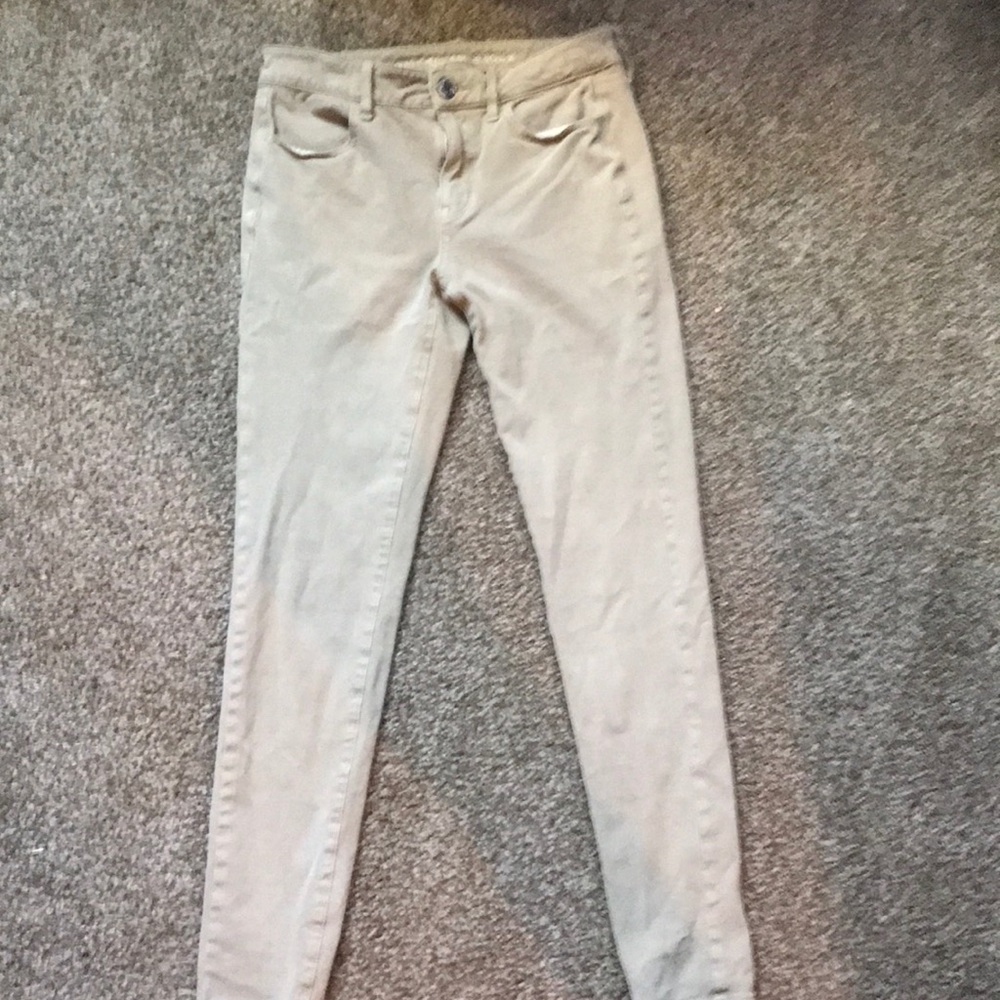 Tan jegging jeans